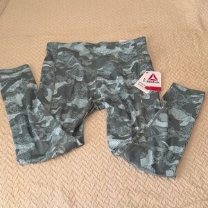 NWT Reebok women’s Blue Camouflage Leggings